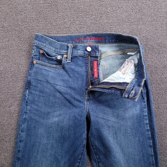 LUCKY BRAND Jeans Size 8/29 Long ZOE High Rise Straight Medium Wash Denim - Picture 4 of 15